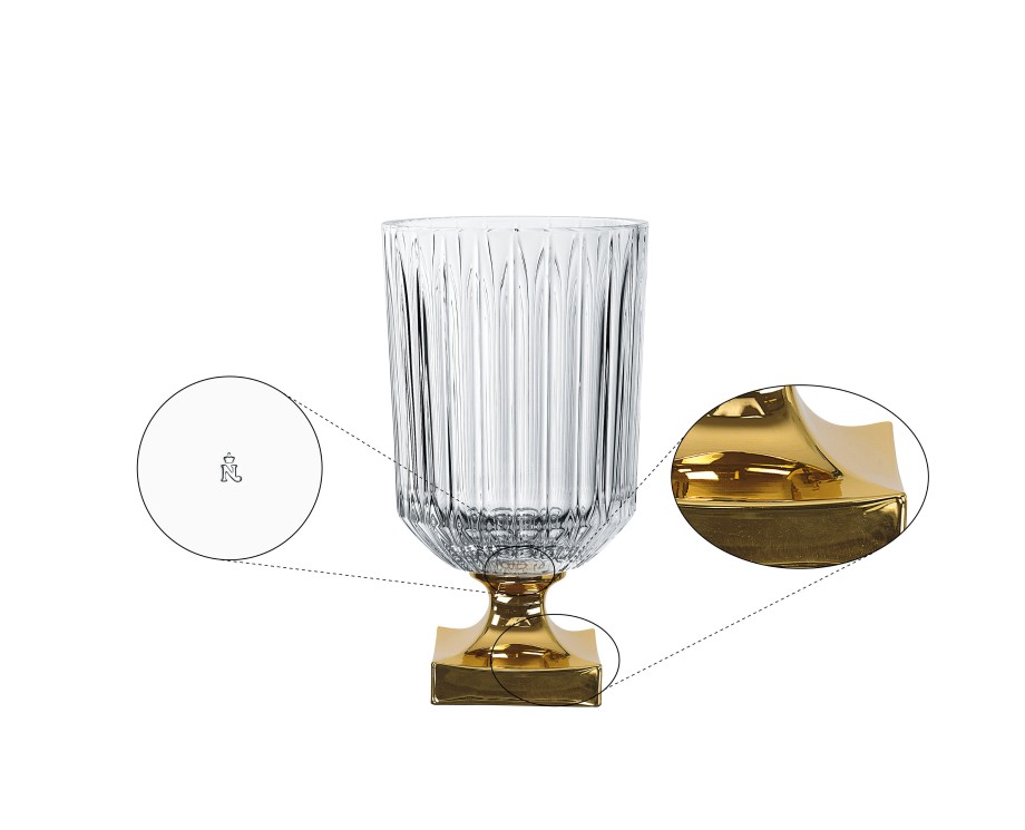 Vasen Nachtmann | Nachtmann Minerva Vase Mit Fus - Gold 32Cm | 12.4In